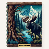 Elche Spaziergänge durch einen ruhigen Bergbach Notizblock (Vorderseite)