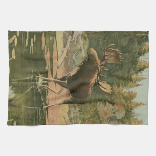 Elche Spaziergänge im Wasser Handtuch (Horizontal)