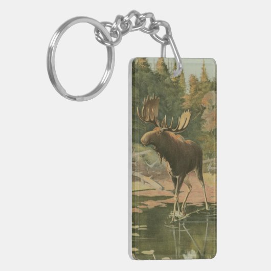Elche Spaziergänge im Wasser Schlüsselanhänger (Vorderseite links)