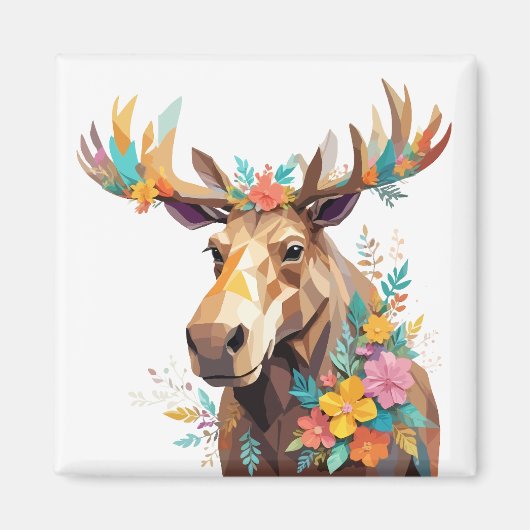 Elche spielerisch Adorable Fun Tierfarbenwald Magnet (Vorne)