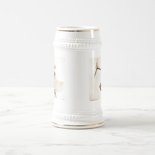 Elche Stein Bierglas (Mittel)