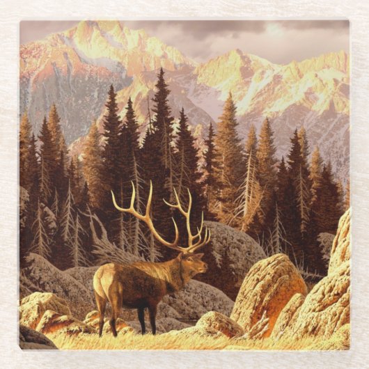 Elche Stier Glasuntersetzer (Vorderseite)