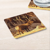 Elche Stier Rechteckiger Pappuntersetzer (angewinkelt)