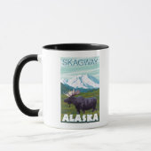 Elche Szene - Skagway, Alaska Tasse (Links)