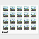 Elche Szene - Wrangell, Alaska Quadratischer Aufkleber (Blatt)