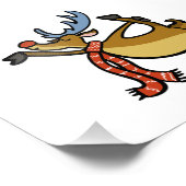 Elche tanzend Cartoon | Hintergrundfarbe auswählen Fotodruck (Ecke)