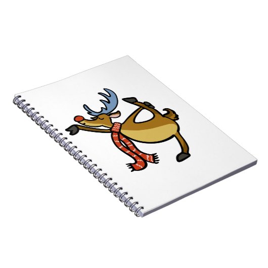 Elche tanzend Cartoon | Hintergrundfarbe auswählen Notizblock (Rechte Seite)