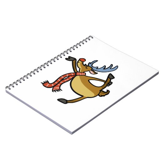 Elche tanzend Cartoon | Hintergrundfarbe auswählen Notizblock (Linke Seite)