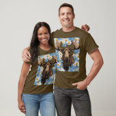 Elche und Alaska vergessen-Ich-nicht-Blume T-Shirt (Unisex)