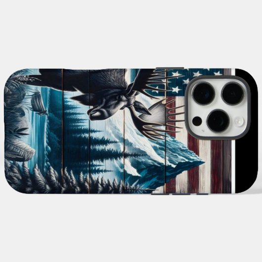 Elche und Bergkunst Case-Mate iPhone Hülle (Rückseite (Horizontal))