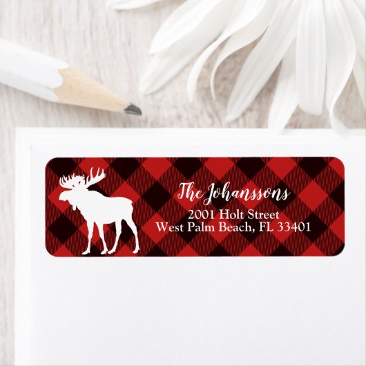 Elche und Buffalo Rot und Schwarz Karierte Weihnac (Insitu)