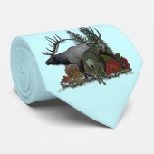 Elche und Rotwild Krawatte (Gerollt)