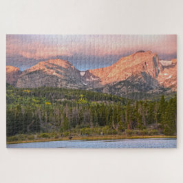 "Elche und Touristen am Sprague Lake, Colorado Puzzle