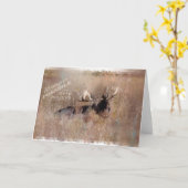 Elche von der Tetons Gruß-Karte Karte (Gelbe Blume)