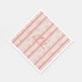 Elche Wälder und Streifen in Korallen mit Personal Serviette (Ecke)