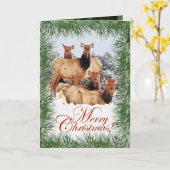 Elche Weihnachtsgrüße Karte (Gelbe Blume)