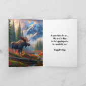 Elche Wildtiere Herbst Geburtstag Karte (Innenseite)