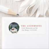 Elche Winter Night Forest Rücksendeadresse (Insitu)