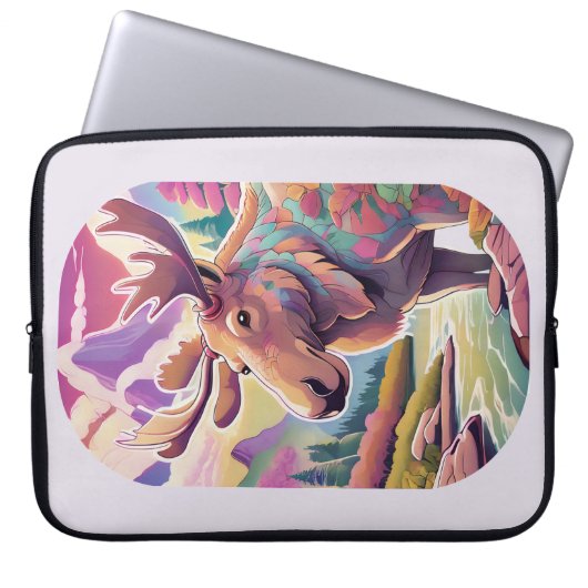 Elchfarben Laptopschutzhülle (Vorderseite)