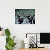 Elchherde | Mt. Baring, Washington Poster (Heimbüro)