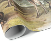 Elchhirsch (Servus alces) Illustration Geschenkpapier (Rolleneckpunkt)