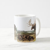 Elchhirsch (Servus alces) Illustration Kaffeetasse (VorderseiteRechts)