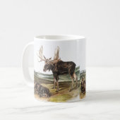 Elchhirsch (Servus alces) Illustration Kaffeetasse (Vorderseite Links)