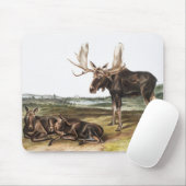 Elchhirsch (Servus alces) Illustration Mousepad (Mit Mouse)