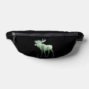Elchhirsch und Waldnatur Bauchtasche