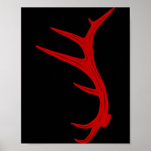 Elchjagd Bullengeweih abgeworfen  Poster