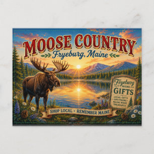 Elchland Fryeburg Maine nostalgische Postkarte