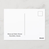 Elchmutter und -baby postkarte (Rückseite)