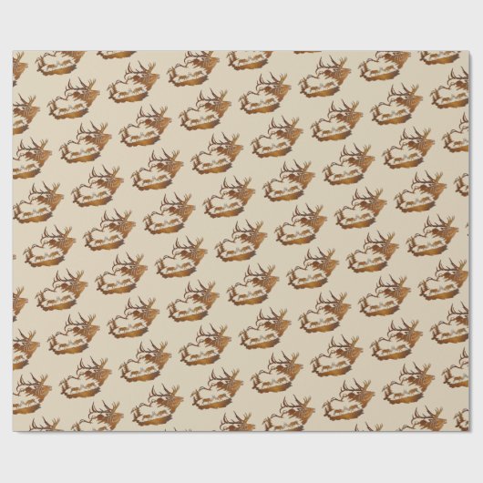 Elchpaarzeit Geschenkpapier (Flach)