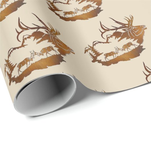 Elchpaarzeit Geschenkpapier (Rolleneckpunkt)