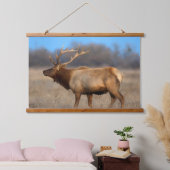 Elchprofil im Herbst Wandteppich Mit Holzrahmen (Schlafzimmer)