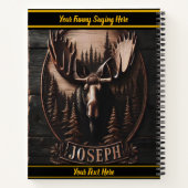 Elchschnitzerei inmitten von Waldbäumen Notizblock (Rückseite)