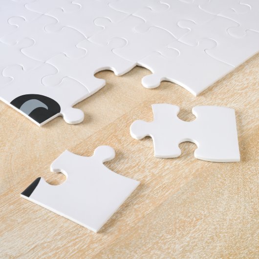 Elchskier-Cartoon| Hintergrundfarbe Puzzle (Seite)