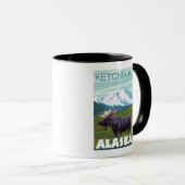 Elchszene - Ketchikan, Alaska Tasse (VorderseiteRechts)
