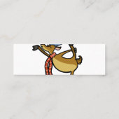 Elchtänzer Cartoon| Hintergrundfarbe Mini Visitenkarte (Rückseite)