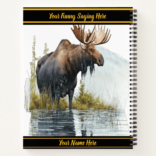 Elchwaden im friedlichen Nordsee Notizblock (Rückseite)