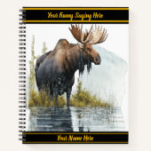 Elchwaden im friedlichen Nordsee Notizblock (Vorderseite)