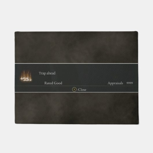 Elden Ring doormat, "Trap ahead" rated Fußmatte (Vorderseite)