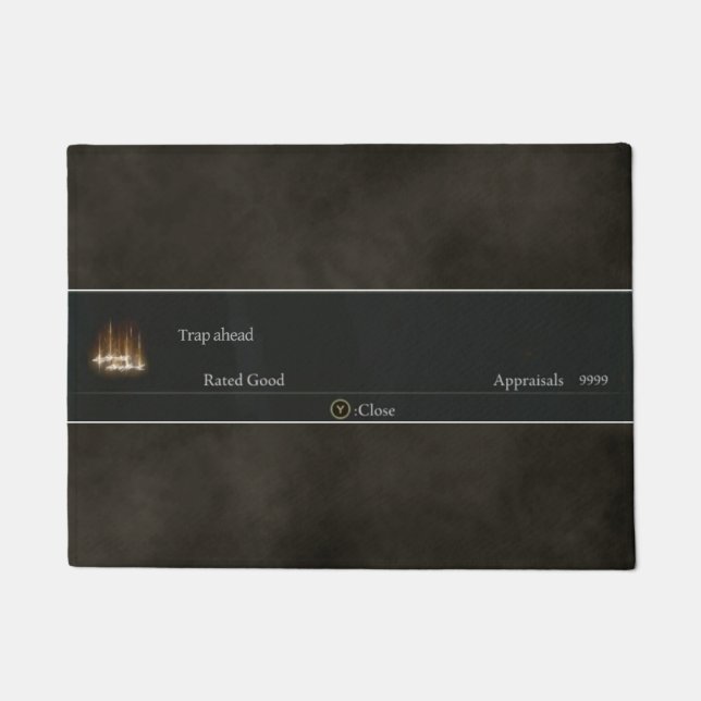 Elden Ring doormat, "Trap ahead" rated Fußmatte (Vorderseite)