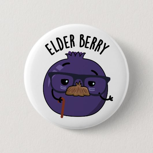 Elder berry Funny Berry Pun Button (Vorderseite)