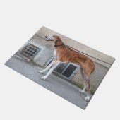 Elder Brindle Greyhound Fußmatte (Schrägansicht)