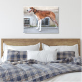 Elder Brindle Greyhound Leinwanddruck (Insitu (Schlafzimmer))