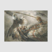 Elder Chief & Landing Eagle Decoupage Seidenpapier (Vorderseite)