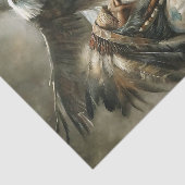 Elder Chief & Landing Eagle Decoupage Seidenpapier (Ausschnitt)
