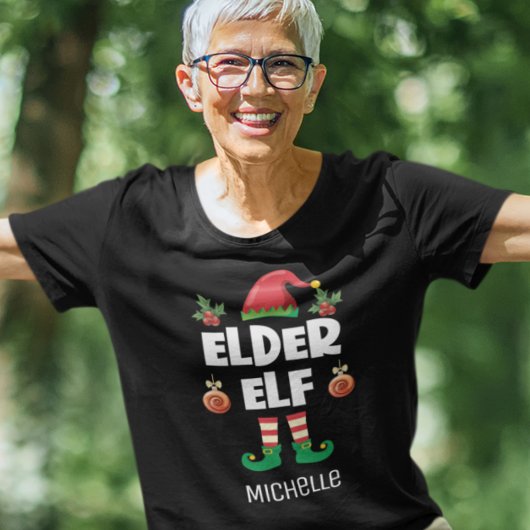 Elder elf lustige ironische Weihnachtsfamilienname T-Shirt