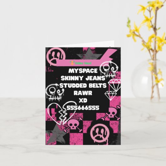 Elder Emo Birthday Karte (Gelbe Blume)